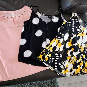 3 Womens Tops Midnight Velvet - Fifty Street - NY Collection XL L All Fit Same